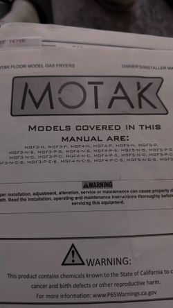 MoTak MGF5-P-C Gas Fryer