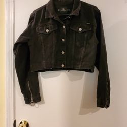 Black Crop Jean Jacket