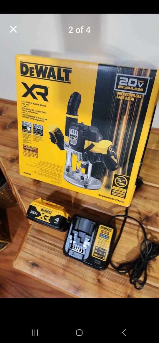 Dewalt 20V 'Max XR' Plunge Router, Battery, Charger