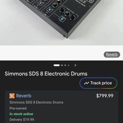 SIMMONS  SDS  8  ELECTRONIC DRUMS / KUSTOM V- MIXER