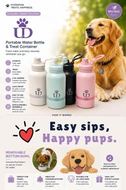 2 in 1 Dog Flask 32 oz