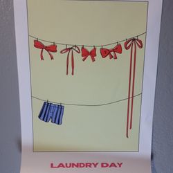 Vintage Style Art Laundry Day Canvas Poster Wall Decoration 