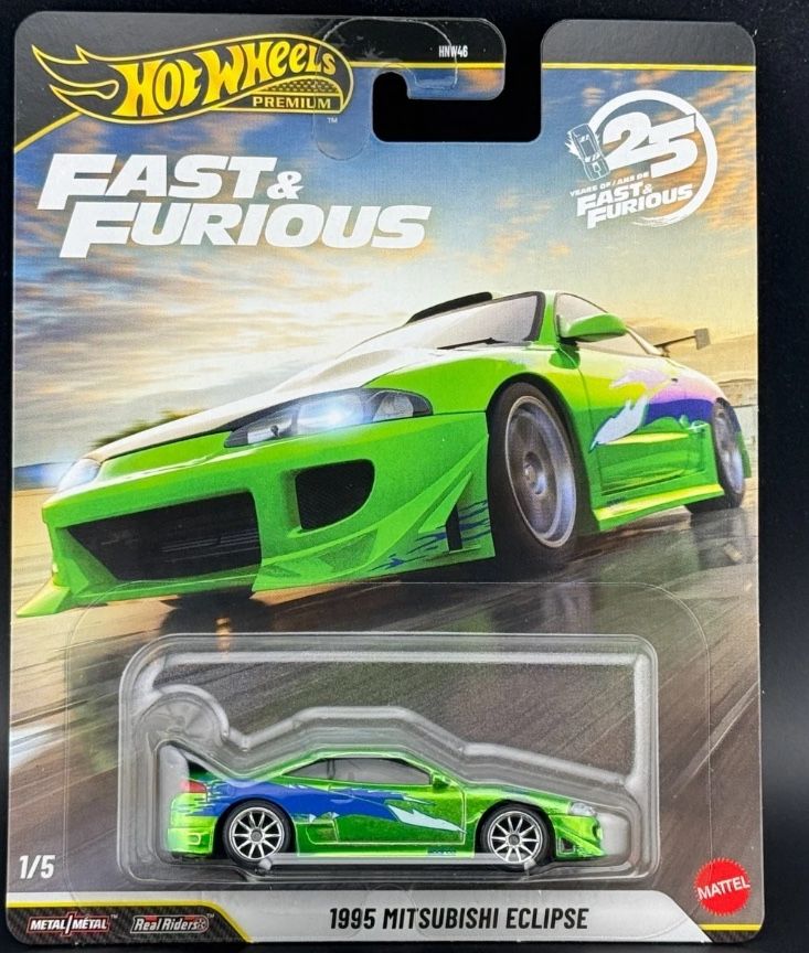 Hot Wheels 1995 Mitsubishi Eclipse Special Fast & Furious HNW46-956N 1/64 CHASE π₯π₯π₯