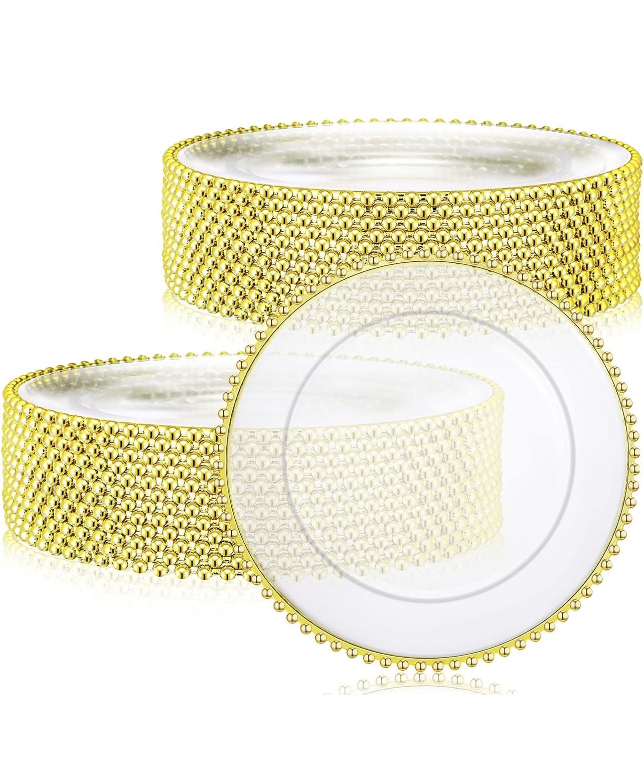 25 Clear Charger Plates
