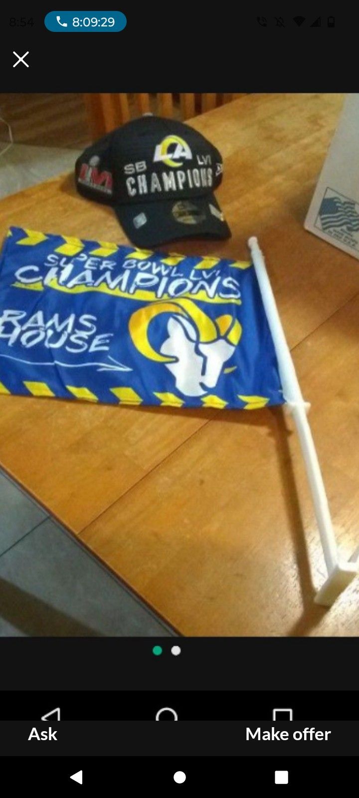 Rams Car Flag