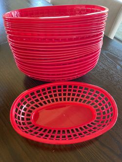 Red Fast Food Baskets