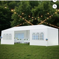 10'x30' Canopy Tent Gazebo Canopy Wedding Party Tent with 8 Removable Sidewalls for Party Wedding Camping