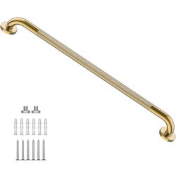 Gold Shower Grab Bar w/Anti-Slip Knurled Grip 36 Inch