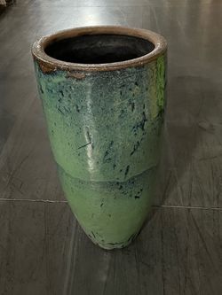 Tall Green/Blue Planter (set of 2)