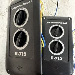Cerwin Vega Pair E712 tweeter midrange volume selectors Broken mount see photo#D6