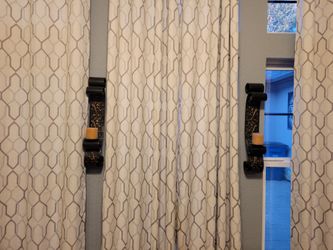 Pair of single metal candle wall decor