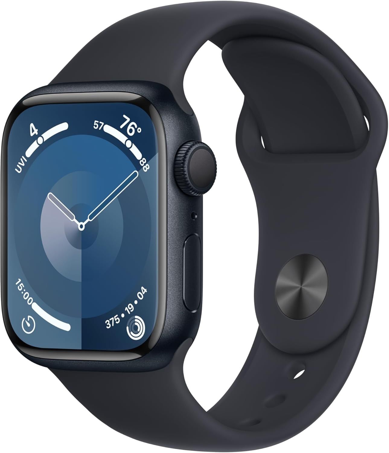 Apple Watch Series 9 41mm 2024 (GPS) Midnight Aluminum Case with Midnight Sport Band - S/M - Midnight