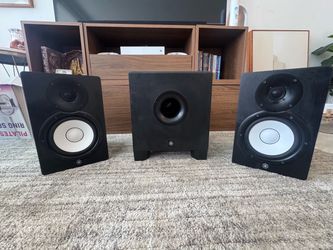 Yamaha HS7 Pair plus HS8S Subwoofer + Scarlett 2i2 — Complete Studio Monitoring Setup, Free Local Delivery.
