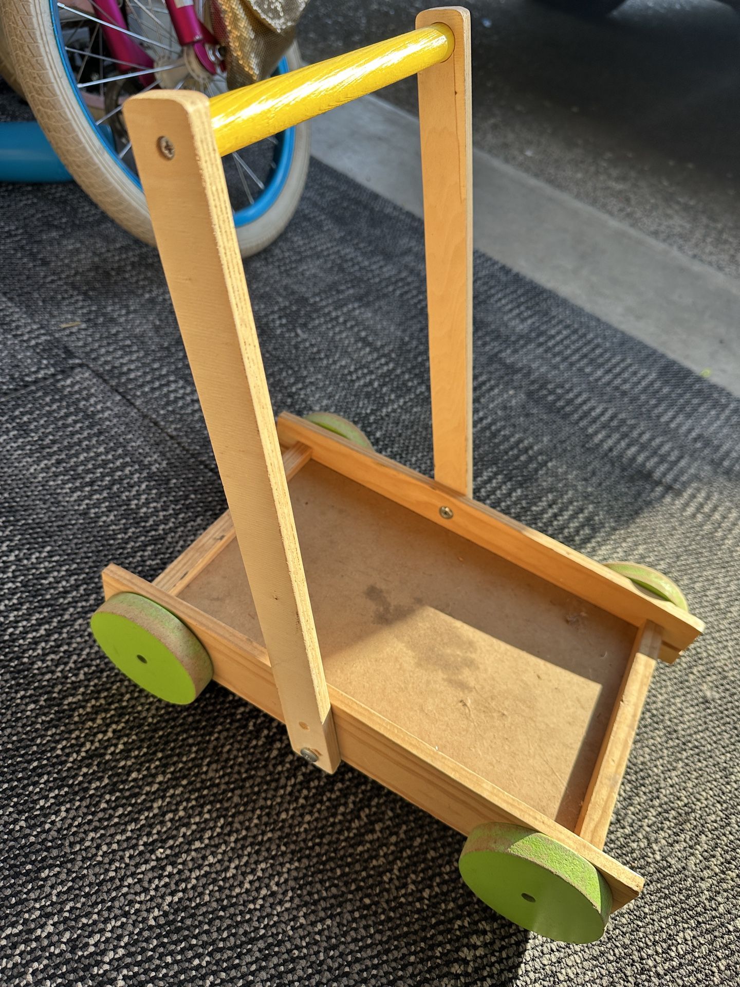 wooden children's pushcart