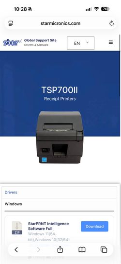 Star Micronics TSP700II Receipt Printer