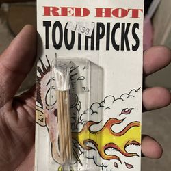 Gag / Prank Vintage Classic Novelty Item Hot Tooth Picks