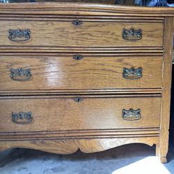 Antique Dresser With Mirror