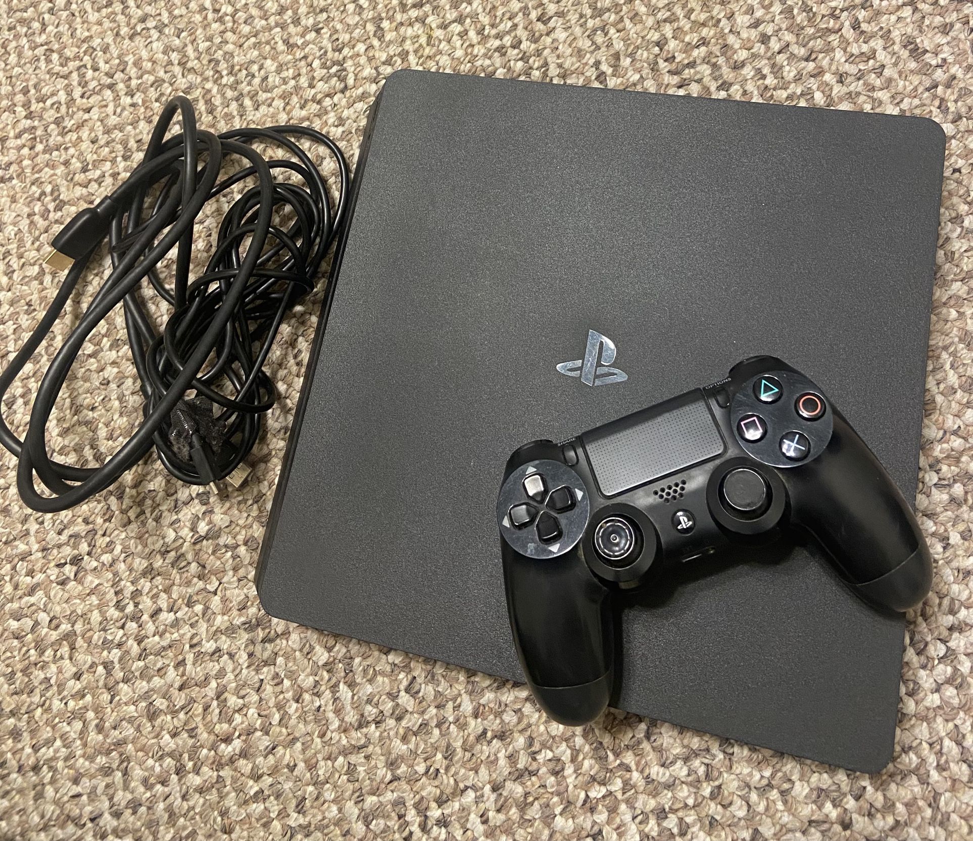 PS4 with controller