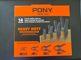 PONY 14-Piece Heavy Duty Spring Clamp Set – NEW Factory Sealed