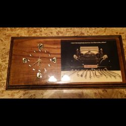 Vintage Snap On Tool Wood Clock