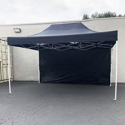 BRAND NEW $145 Heavy-Duty Canopy 10x15 FT with (1) Sidewall, Ez Popup Outdoor Party Tent (2 colors) 