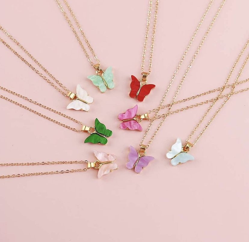 Butterfly Necklace And Earrings