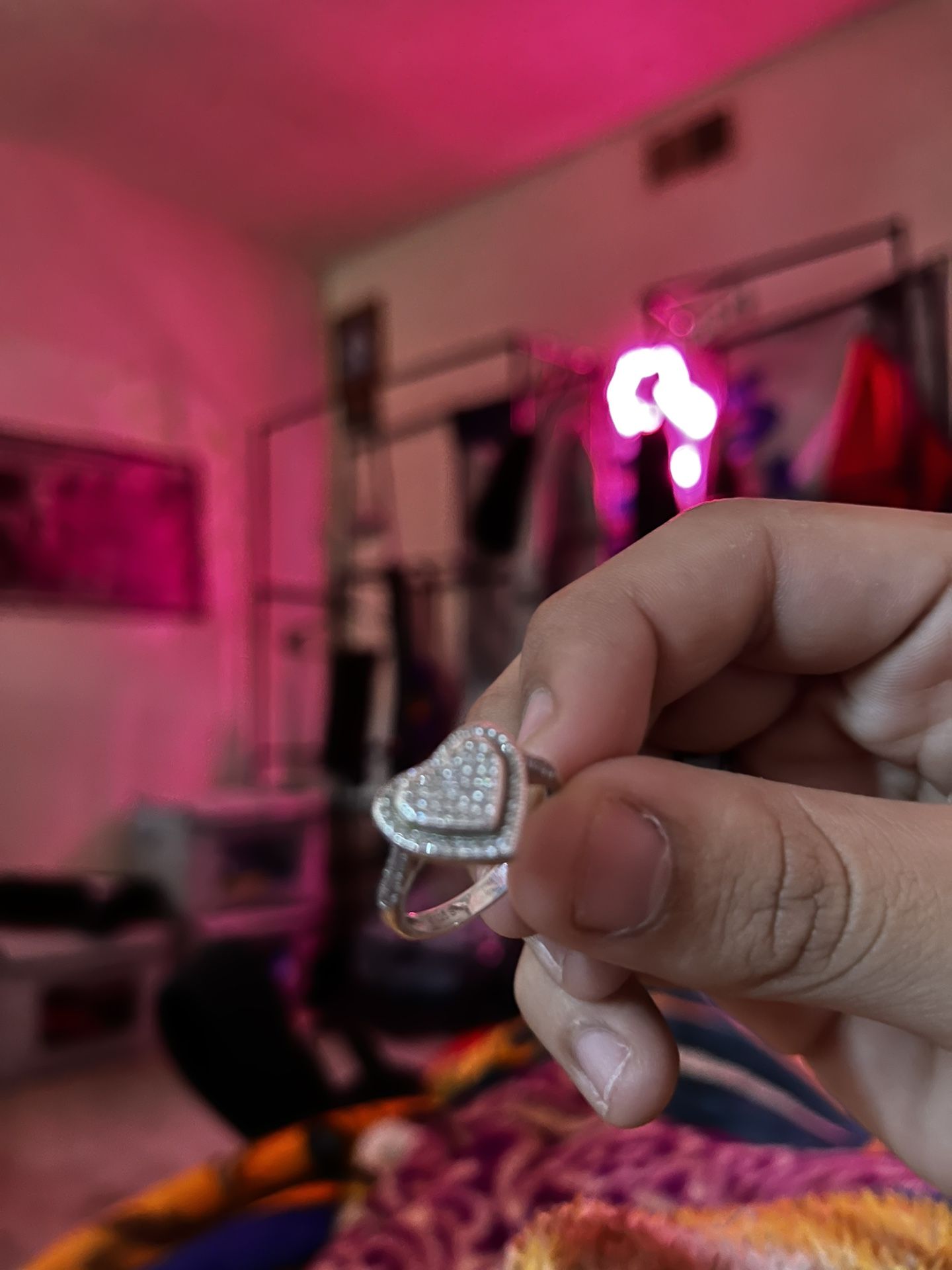 Moissanite Vvs Heart Ring 1.0 Carat S925