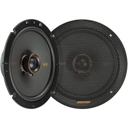 KICKER 51KSC6704 KS-Series 6.75" Coaxial Speakers with .75" tweeters, 4-Ohm, Pair