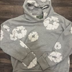 Grey denim hoodie