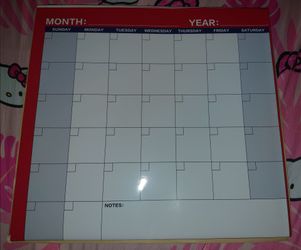 Dry Erase Calendar Board