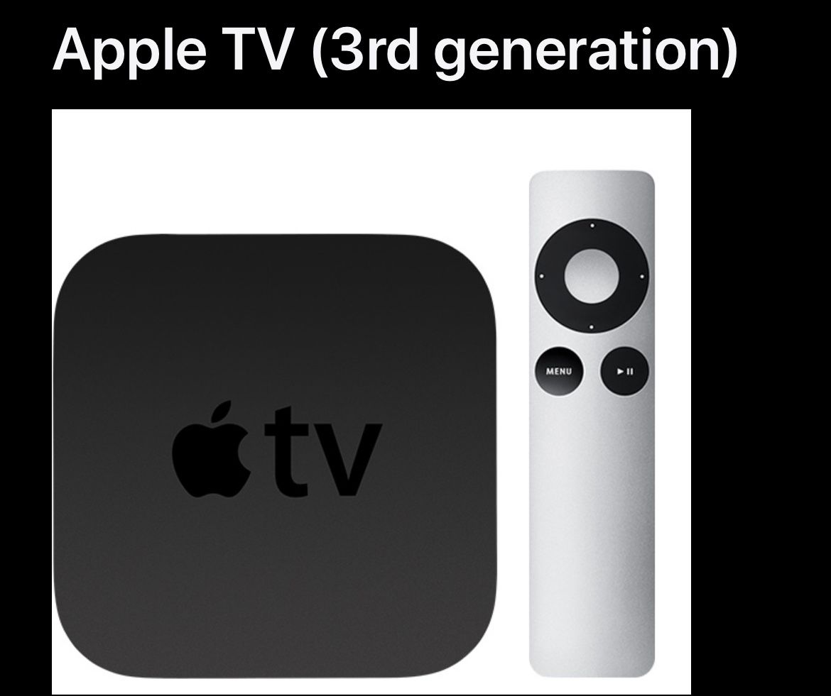 Apple TV 3rd Generation Box and Remote