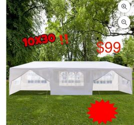 10x30 wedding party tent outdoor canopy tent with 8 side walls white FOR SALE