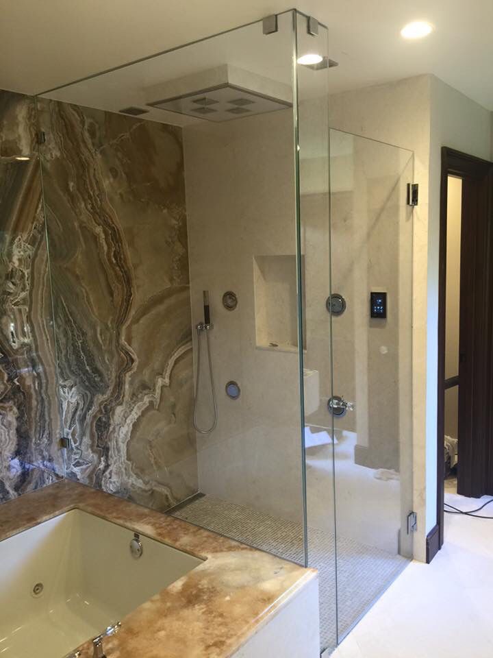 Glass shower doors $25 per sq ft
