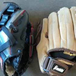 Rawlings 9 inch, Franklin 10 inch Softball gloves