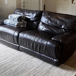 Leather Power Recliner Sofa- Expresso