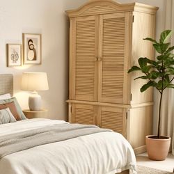 Elegant Solid Wood Armoire – Great Storage, TV or Clothing Cabinet