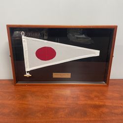 Wood Framed Shadow box International Signal Flag “1”