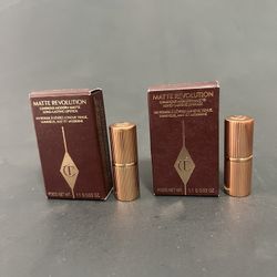 CHARLOTTE TILBURY Matte Revolution Lipstick PILLOW TALK Lot Of 2