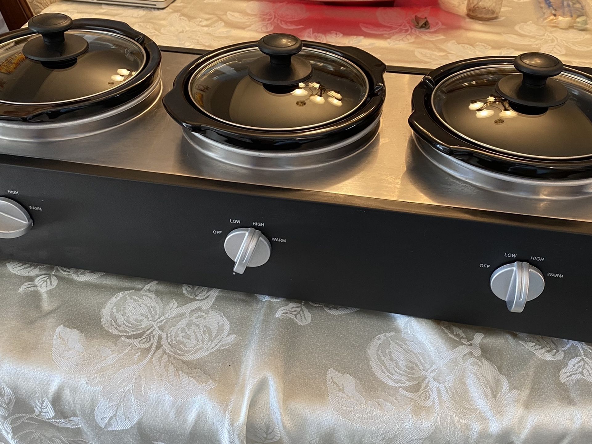 Triple Slow Cooker Buffet And Server