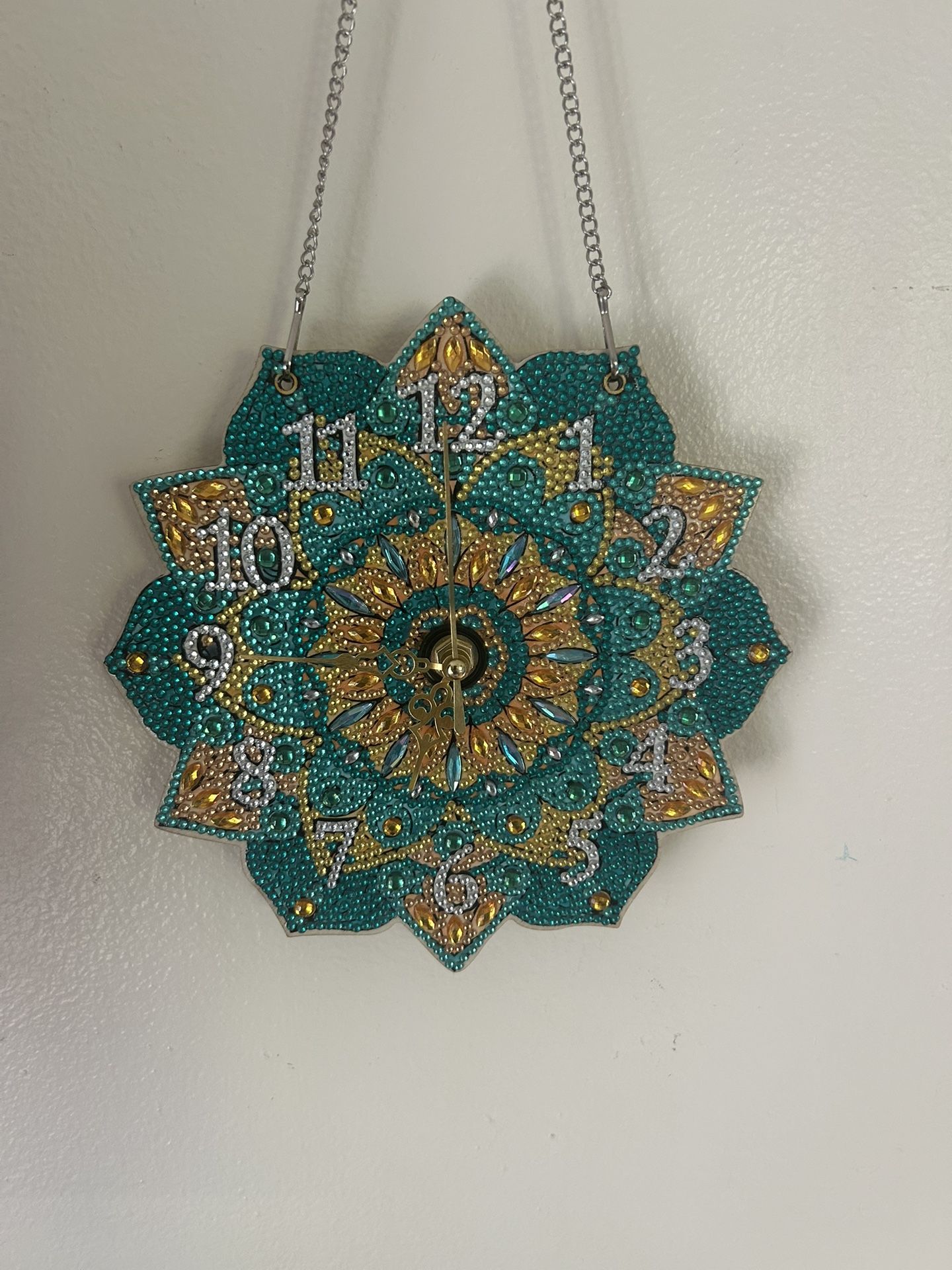 Hand Beaded Battery Operated Clock