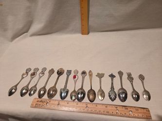 States collectable souvenir spoons, vintage, lot of 14