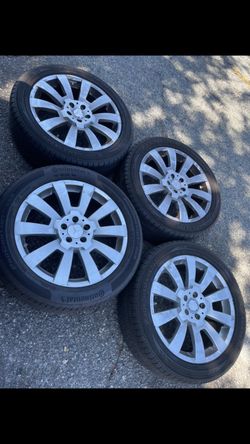 4 - 235/50r19 5x112 5x4.41 Stock GLK350 Audi Q5 Mercedes Vw Wheels Rims Good Treads Tires !!!!!!