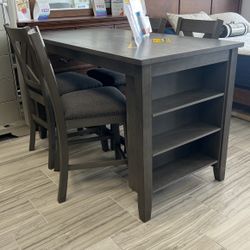 BEAUTIFUL GREY MIRANDA DINING TABLE SET!$499!*SAME DAY DELIVERY*NO CREDIT NEEDED*EASY FINANCING*LABOR WEEKEND SALE*