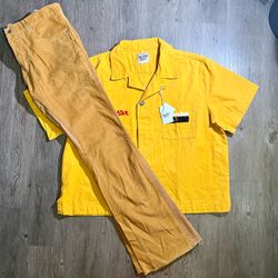 Gallery Dept. Yellow Short Sleeve Shirt SZ L/35