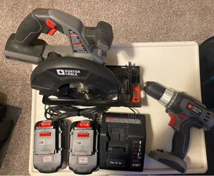 Porter Cable 18v NiCad cordless Drill and saw
