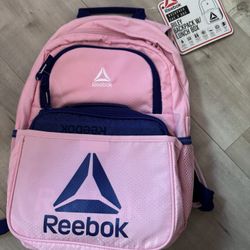 Reebok Unisex Lightweight, Durable, Water-Resistant Marley Kids Backpack - Pink With Purple Lunchbox 