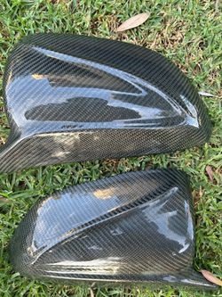 V2  real carbon fiber mirror caps