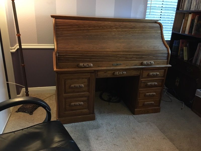 Oak Craft rolltop desk for Sale in Rancho Cucamonga, CA OfferUp