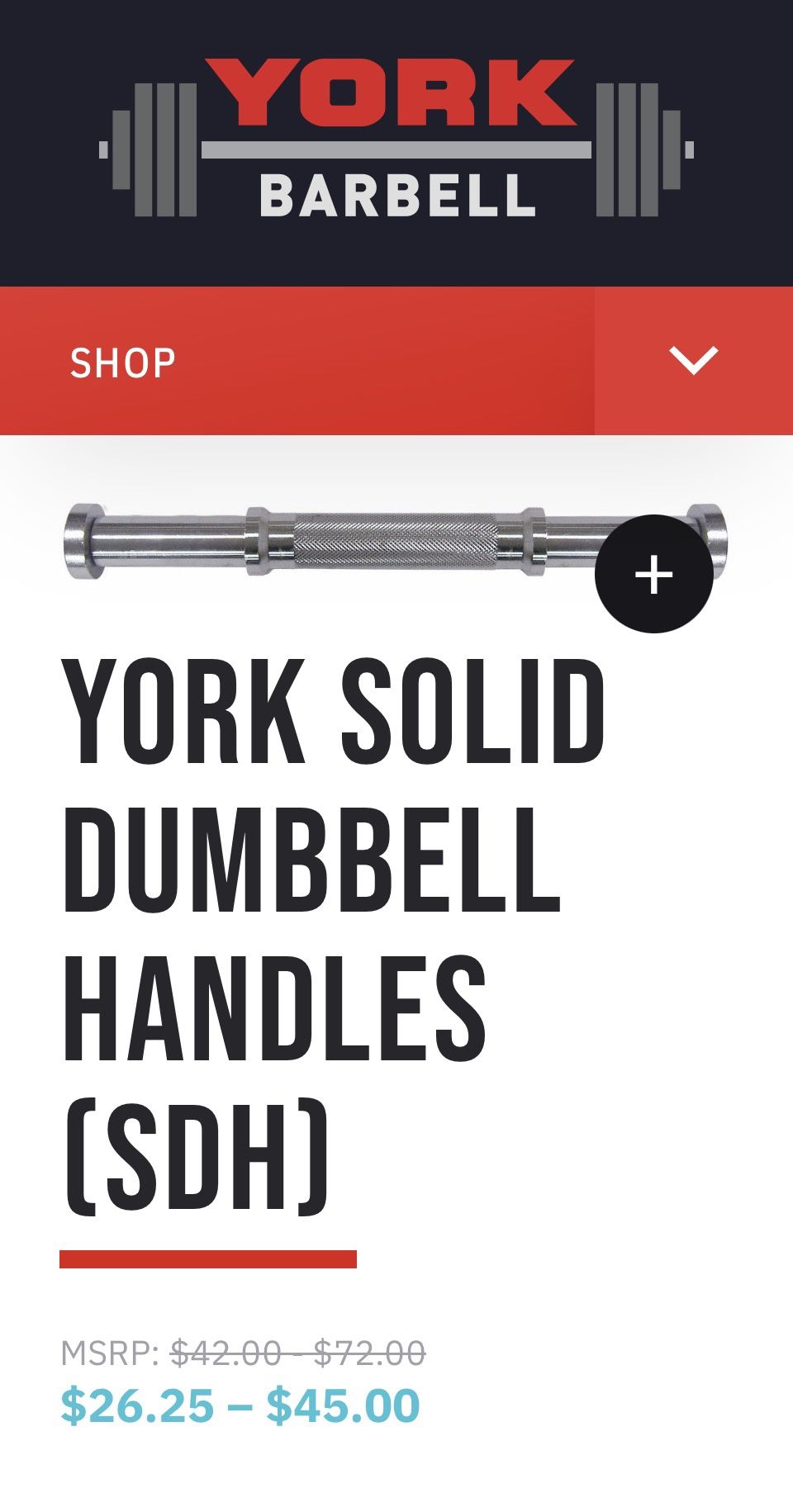 York Solid Dumbbell Handles (SDH) #4