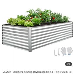 Jardinera elevada galvanizada VEVOR